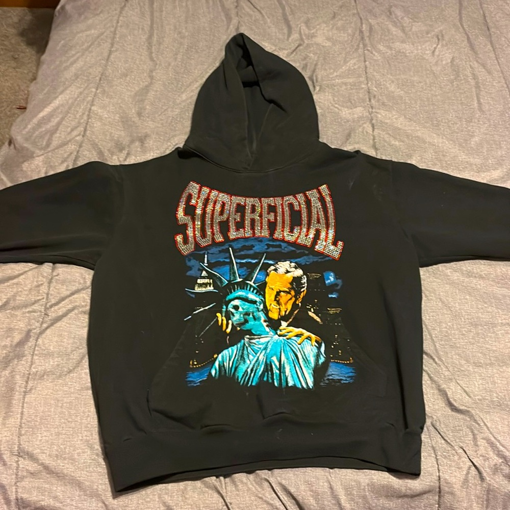Superficial Rhinestone Hoodie